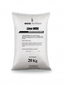 Lime WDG ecofert on white bag